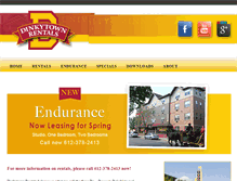 Tablet Screenshot of dinkytownrentals.com